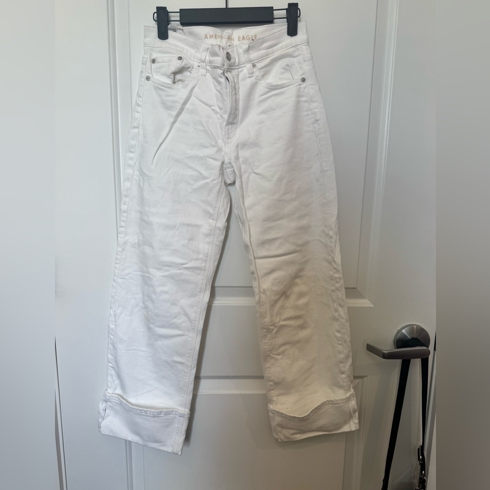 American Eagle Outfitters White Cropped Jeans